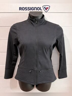 ROSSIGNOL – Black Mid-Layer Quilted Jacket – Size